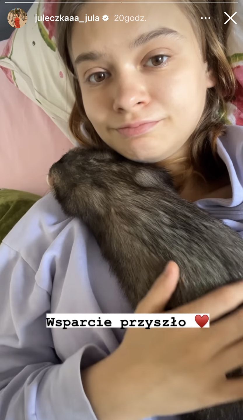 Najbliższe dni Julia Wróblewska spędzi w domu