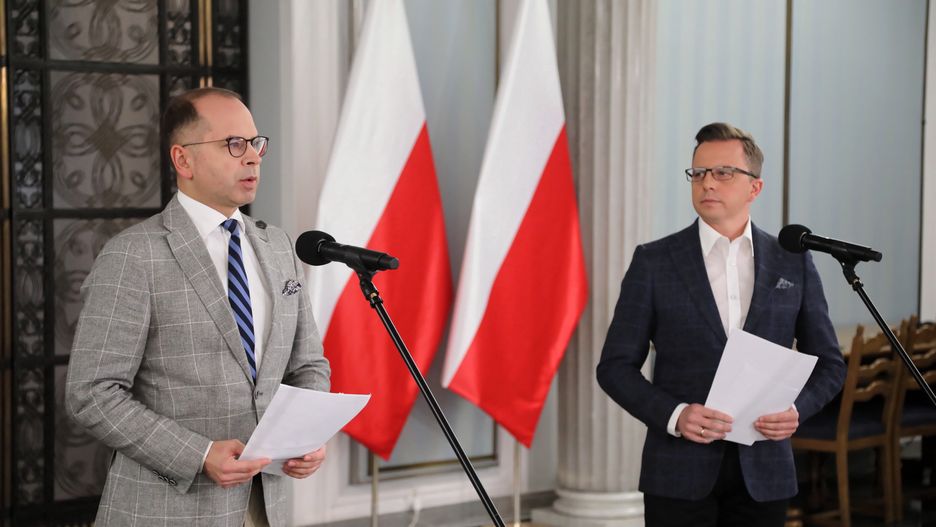 Łukasz Szumowski i wątpliwości opozycji. Na zdjęciu Michał Szczerba i Dariusz Joński