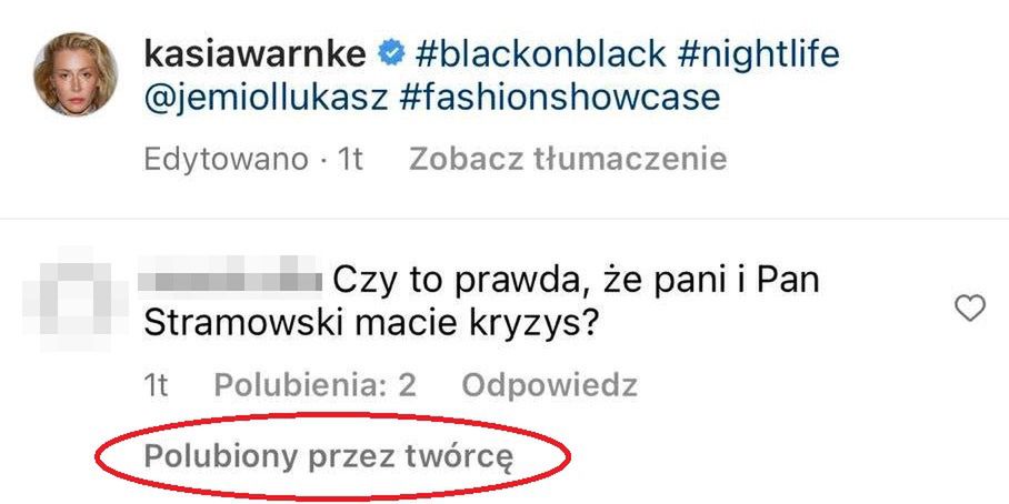 Komentarz, na który zareagowała Katarzyna Warnke