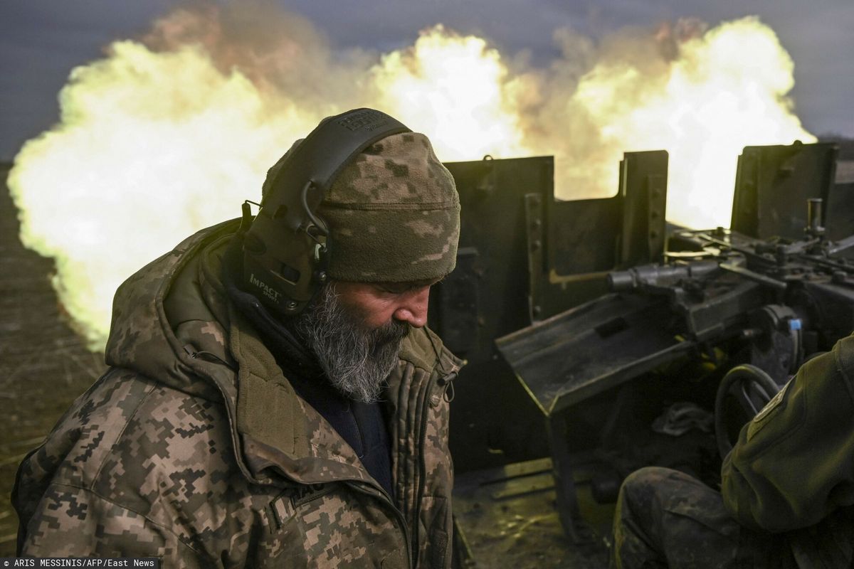 Ciężkie walki w Ukrainie. Zdjęcie ilustracyjne