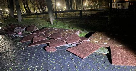 Mieszkańcy Kartuz są wstrząśnięci. Ktoś zniszczył cmentarz radziecki
