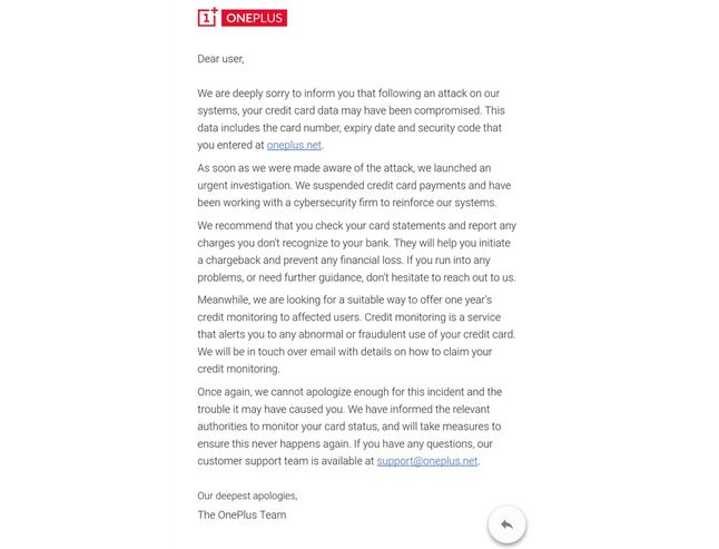 Oświadczenie OnePlusa w sprawie luki w zabezpieczeniach systemu płatności kartami kredytowymi, która posłużyła do wycieku danych użytkowników