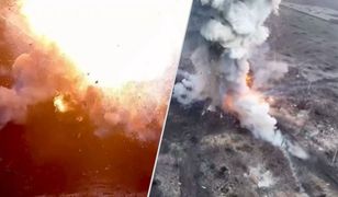 Po eksplozji po prostu zniknął. Przerażające nagranie z Donbasu
