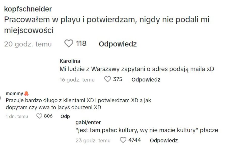 Pozytywne komentarze pod filmem