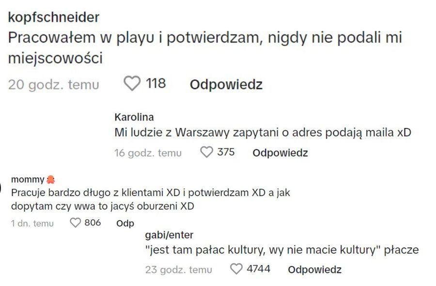 Pozytywne komentarze pod filmem