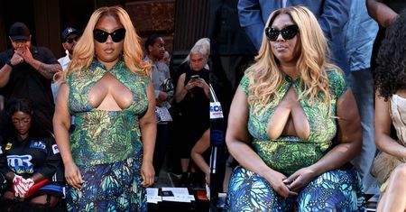 Lizzo zaszalała ze stylizacją podczas New York Fashion Week. Szczuplejsza o 30 kilogramów piosenkarka zaprezentowała GIGA DEKOLT (ZDJĘCIA)