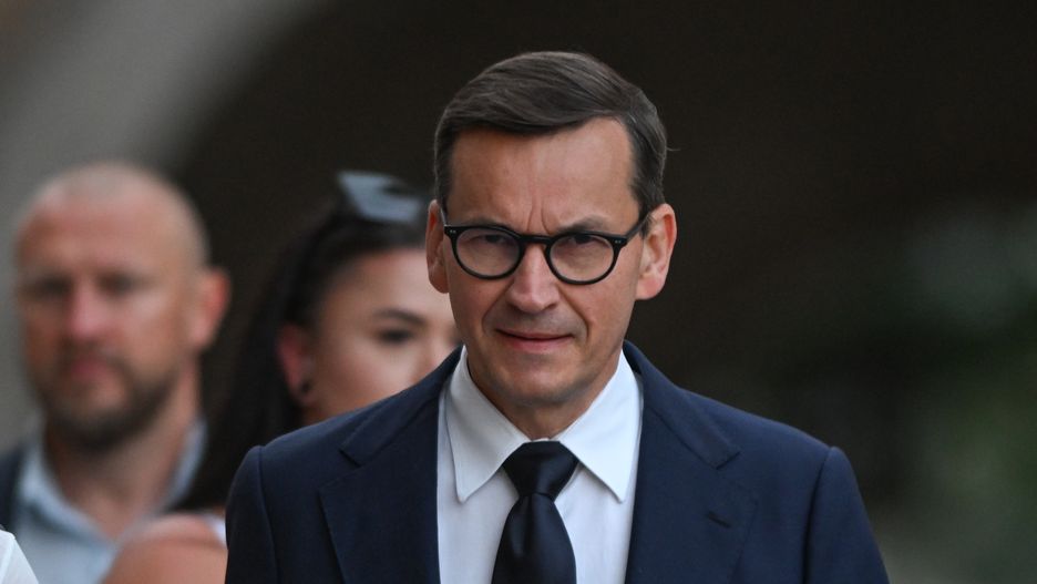 KRAKOW, POLAND  AUGUST 18:
Mateusz Morawiecki MP, former Prime Minister of Poland, arrives to join Jaroslaw Kaczynski, Chairman of the Law and Justice (PiS) party, along with other leading PiS politicians, at Wawel Cathedral for a private monthly mass commemorating President Lech Kaczynski and his wife, Maria, on August 18, 2025, in Krakow, Lesser Poland Voivodeship, Poland.
For more than 15 years, Kaczynski has led these monthly commemorations at Wawel. The ceremonies, approved by the Church hierarchy, remain closed to media coverage and the general public, attended only by PiS leaders and select invitees, and are accompanied by visible police and private security. (Photo by Artur Widak/NurPhoto via Getty Images)