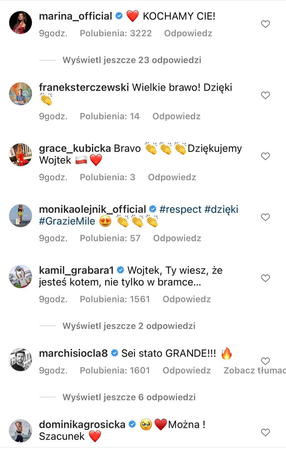 Posty Wojciecha Szczęsnego 