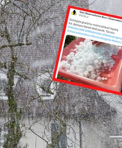 W Małopolsce zrobiło się biało. "Gradziny można zbierać łopatą"