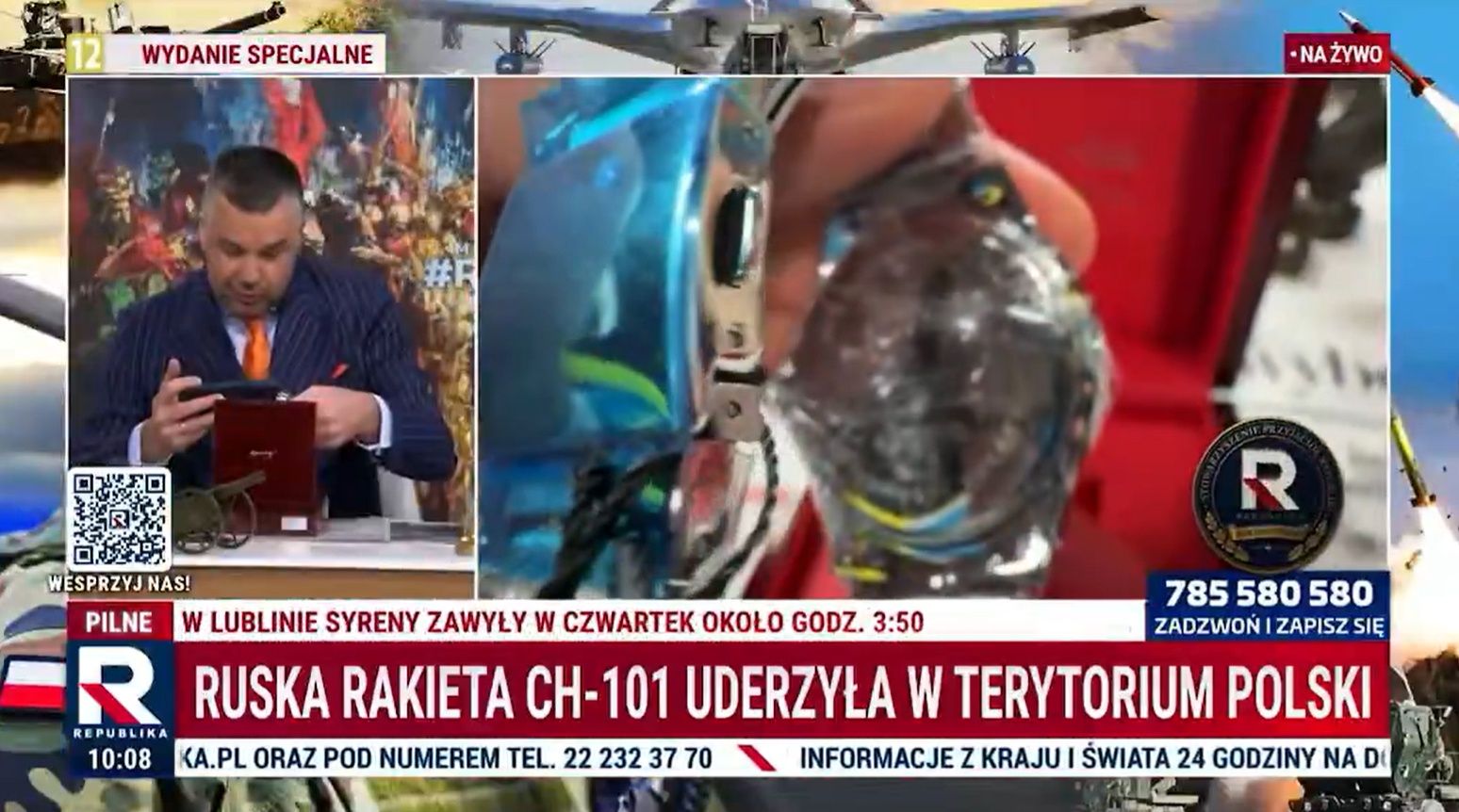 Michał Rachoń zachwalał zegarek w swoim programie