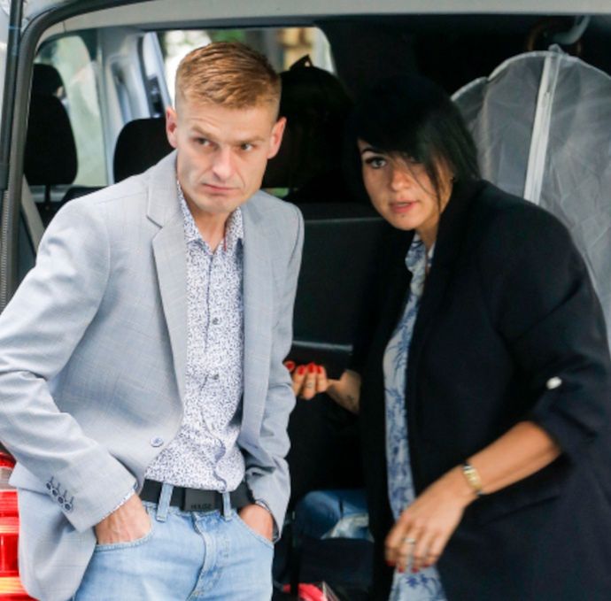 Tomasz Komenda z partnerką Anną Walter