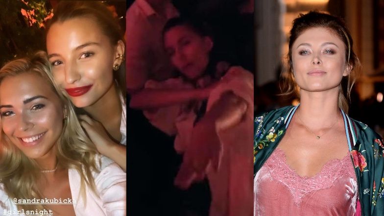 Julia Wieniawa baluje w zatłoczonym klubie z Sandrą Kubicką