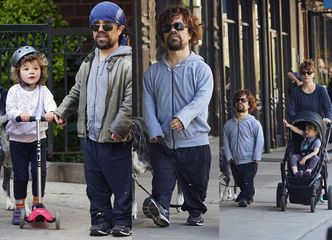 Peter Dinklage na spacerze z rodziną (ZDJĘCIA)