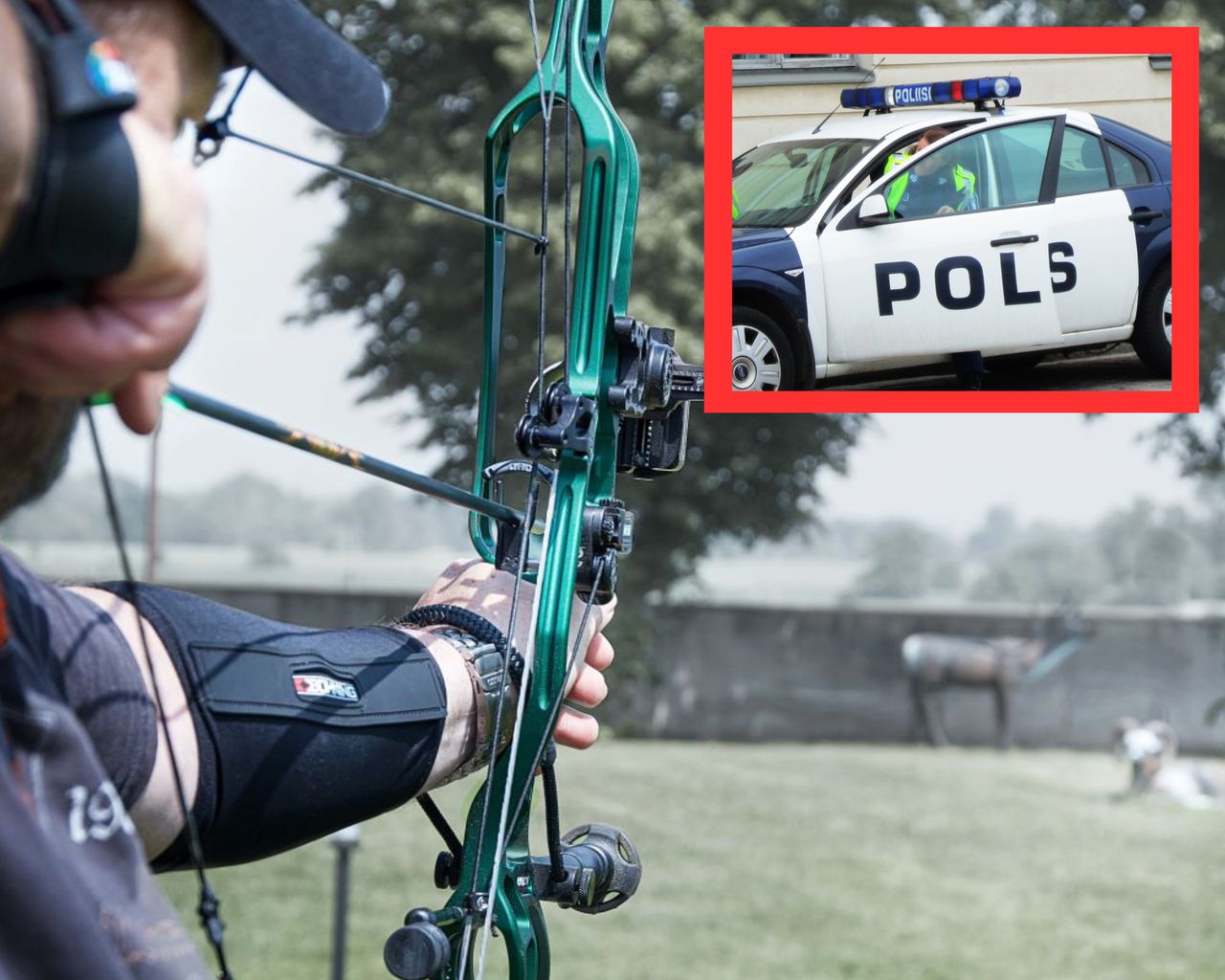 Strzelał do policjantów z łuku. Poszło o gnojowicę