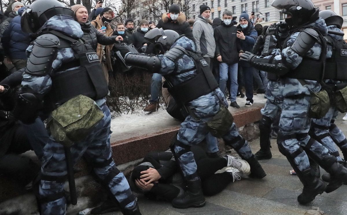 Protesty w Moskwie po aresztowaniu Aleksieja Nawalnego