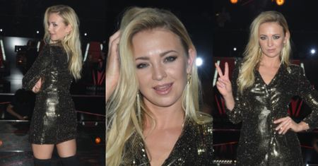 Imprezowa Kurdej-Szatan strzela miny na planie "The Voice"