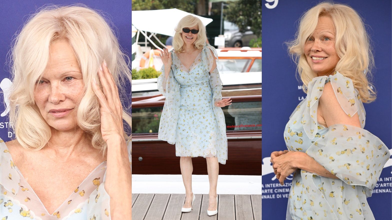Pamela Anderson na ściance w Wenecji
