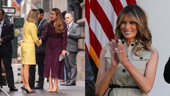 Marta Nawrocka w żółtym komplecie wybrała się na spotkanie z Melanią Trump