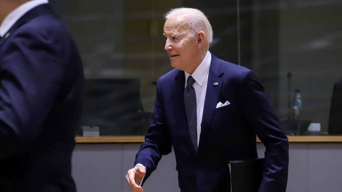 Na zdjęciu prezydent USA Joe Biden w Brukseli