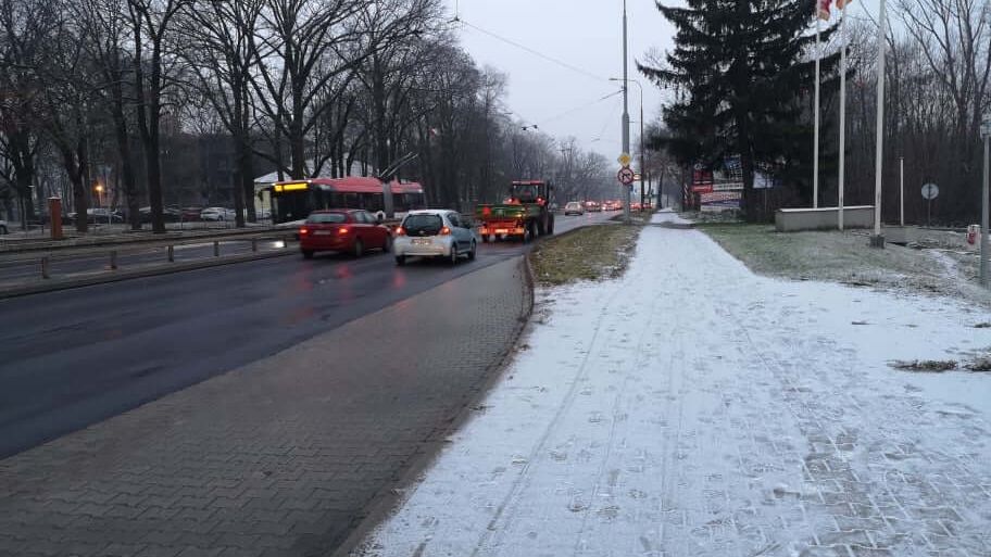 Śnieg na chodniku