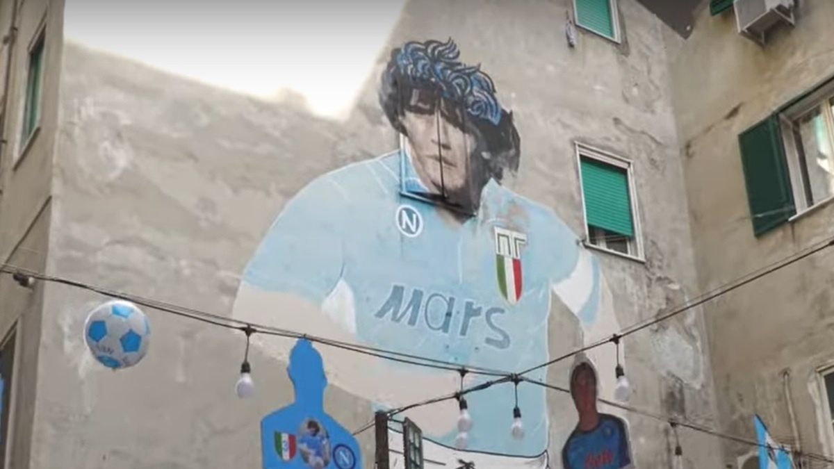 Mural Diego Armando Maradony w Neapolu