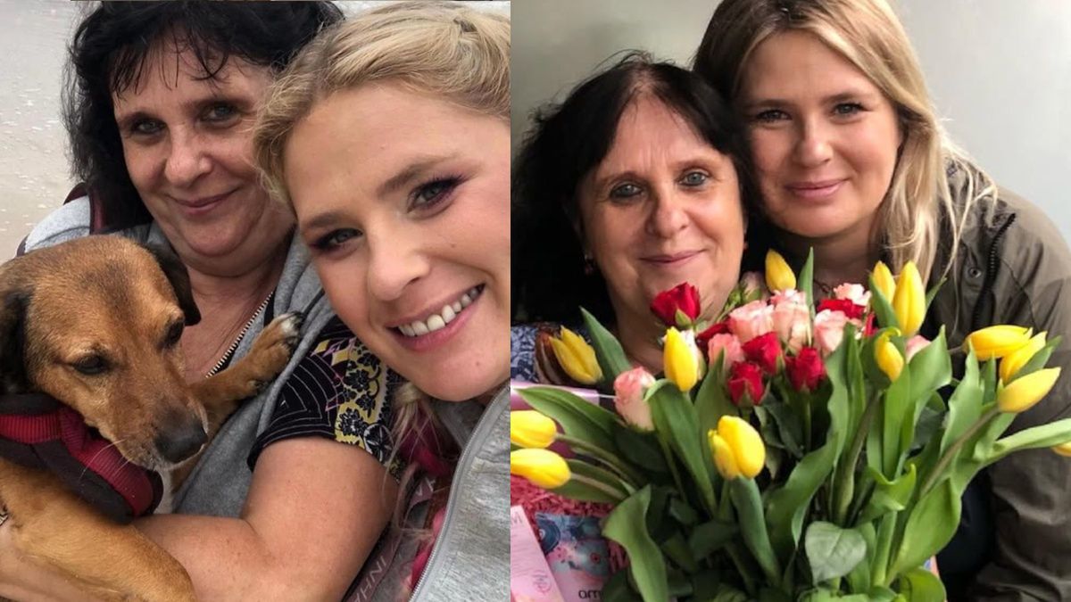 Elżbieta Romanowską z mamą, Bogusławą