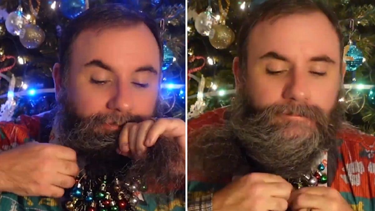 Zrobił choinkę z samego siebie i pobił Rekord Guinnessa. Ponad 700 bombek!