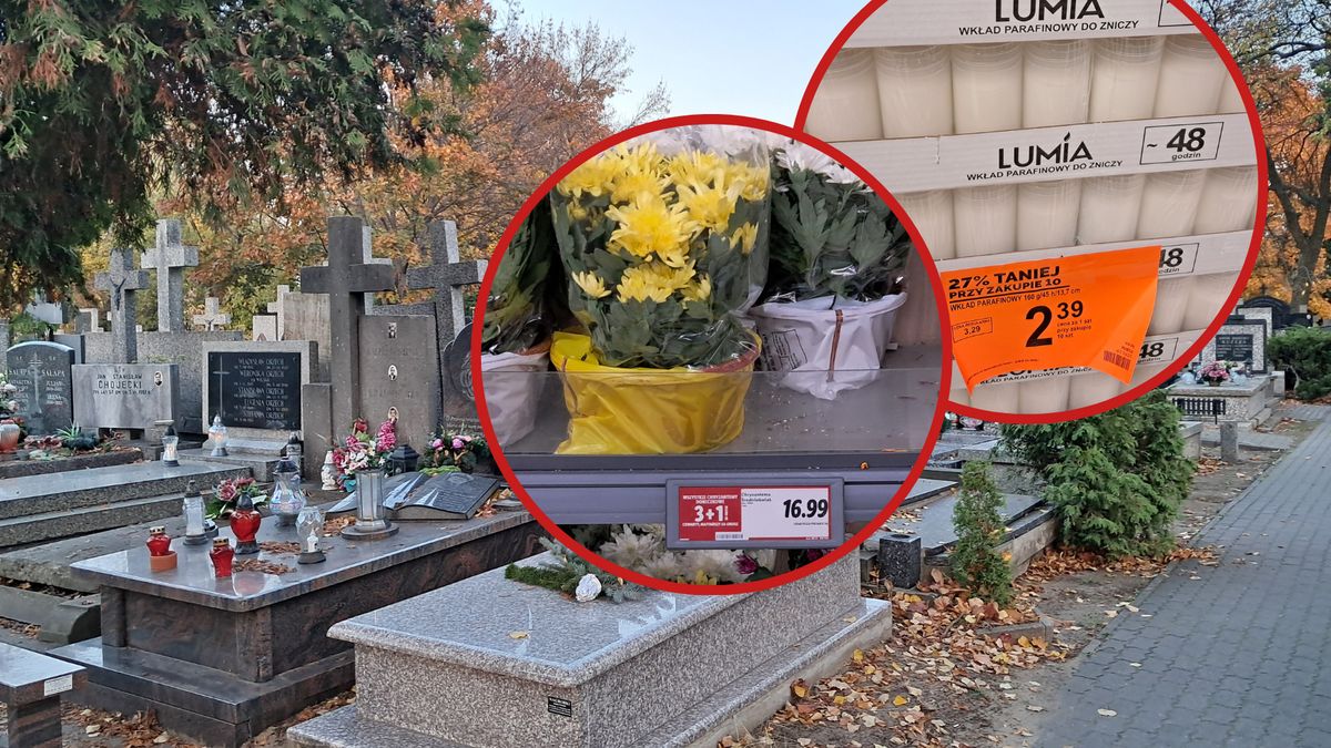 Dyskonty prześcigają się w ofertach na znicze i kwiaty na 1 XI