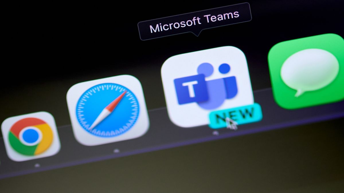 The Microsoft Teams app on a laptop arranged in New York, US, on Tuesday, June 25, 2024. Microsoft Corp. risks a hefty European Union fine after regulators accused the company of abusing its market power by bundling the Teams video-conferencing app to its other business software. Photographer: Gabby Jones/Bloomberg via Getty Images
