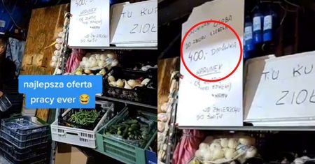 Zawiesił przy straganie ogłoszenie o pracę. "400 zł dniówka"
