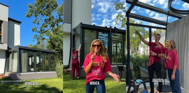 Agnieszka Kaczorowska prezentuje ogród zimowy w swojej willi za 1,5 mln zł. Ładnie się urządziła? (ZDJĘCIA)