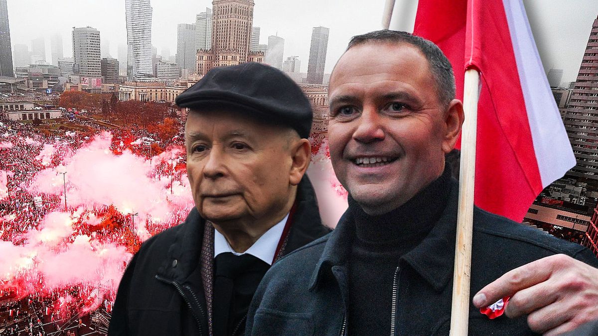 Jarosław Kaczyński i Karol Nawrocki wzięli udział w marszu