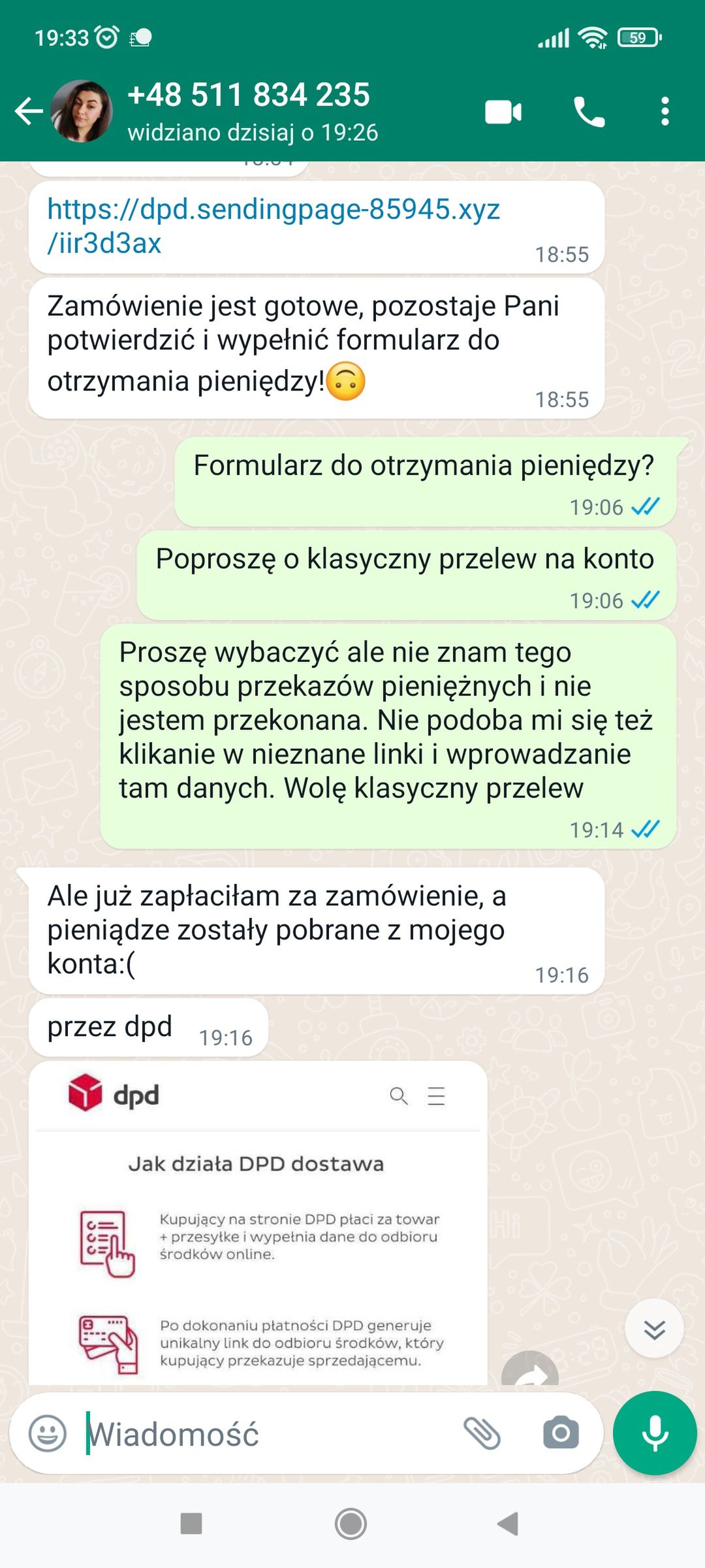 Zgłoszenie od pani Aleksandry