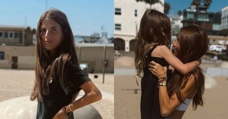 Weronika Rosati dokazuje z 7-letnią Elisabeth na kalifornijskiej plaży