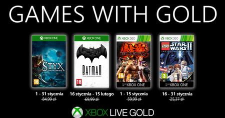 Szybko, a mimo to dobrze - Microsoft przedstawił Games with Gold na styczeń