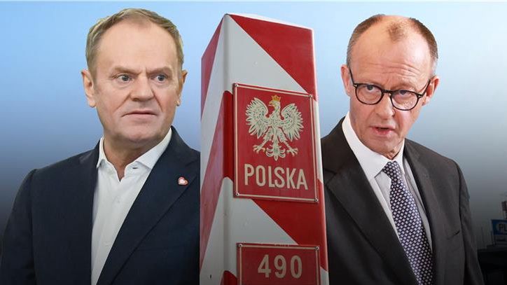 Premier Donald Tusk i przyszły kanclerz Friedrich Merz
