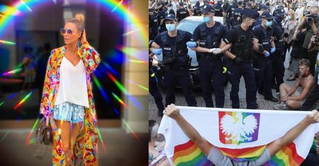 Spowita tęczową poświatą Małgorzata Rozenek opowiada się po stronie protestujących: "JESTEM Z WAMI"