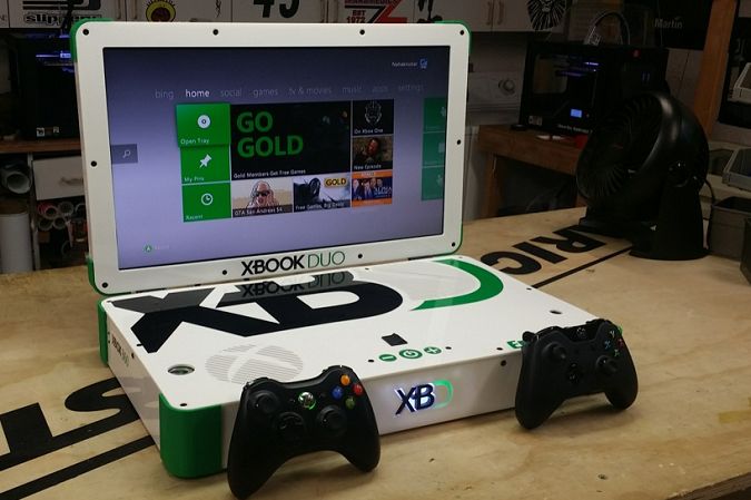 Xbook Duo - ciąg dalszy konsolowych eksperymentów. Xbox One i Xbox 360 zamknięte w laptopie