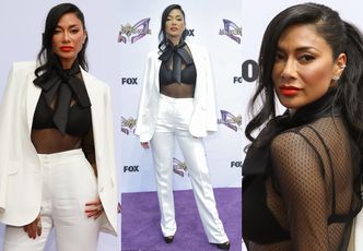 Opalona Nicole Scherzinger świeci stanikiem na imprezie w Los Angeles