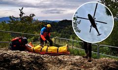 Turysta spadł z 50 metrów. Pomógł mu strażak z narzeczoną