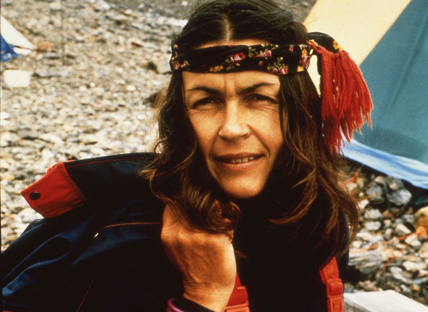 Wanda Rutkiewicz. Kadr z filmu "Ostatnia wyprawa"