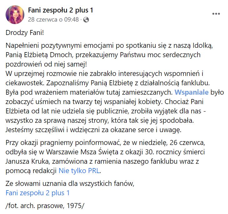 Screen z fanklubu 2 plus 1