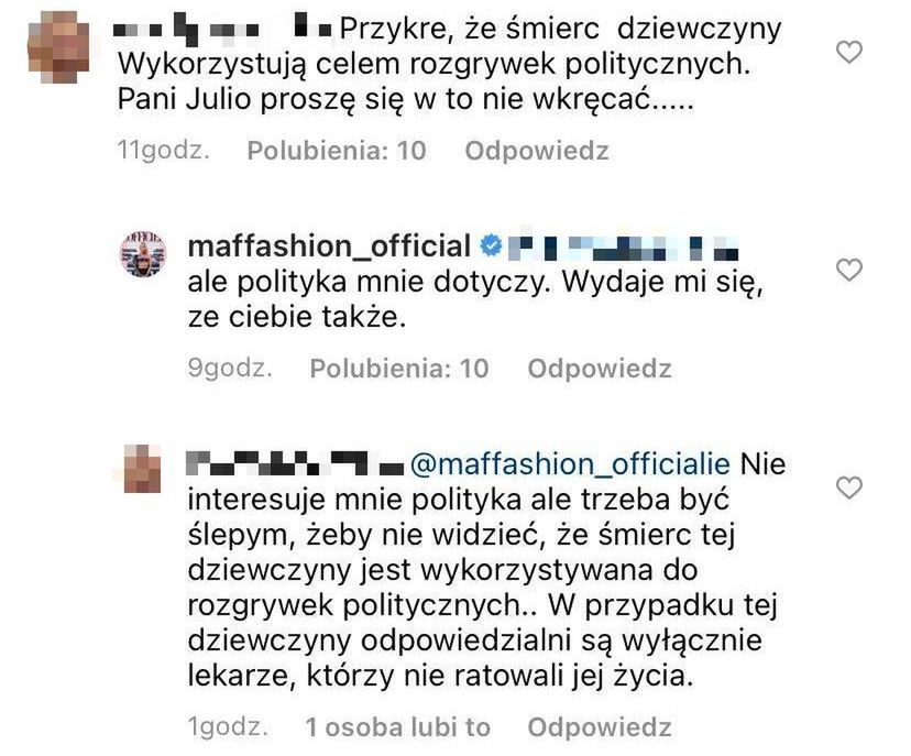 Maffashion dyskutuje z obserwatorami