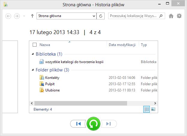 historia plikow - strona glowna