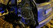 Lublin: Kia uderzyła w słup, zatrzymała się w zaroślach. Obywatel Ukrainy trzeźwieje w policyjnej celi