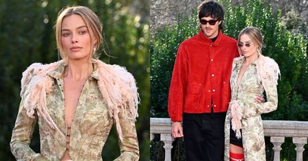 Margot Robbie w czerwonych pończochach zachwyca na kolejnej sesji zdjęciowej promującej "Wichrowe Wzgórza" (ZDJĘCIA)