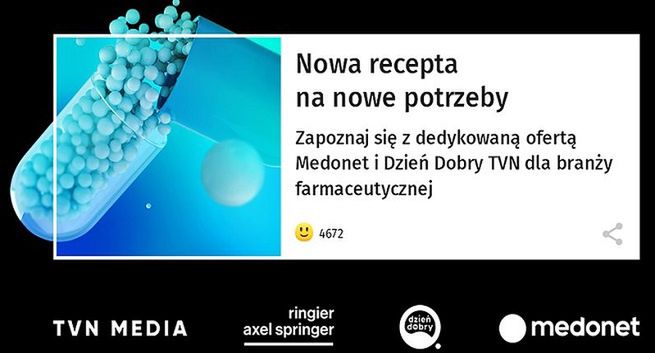 TVN Media i Biuro Reklamy Ringier Axel Springer Polska ze wspólną ofertą dla branży farmaceutycznej