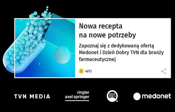 TVN Media i Biuro Reklamy Ringier Axel Springer Polska ze wspólną ofertą dla branży farmaceutycznej
