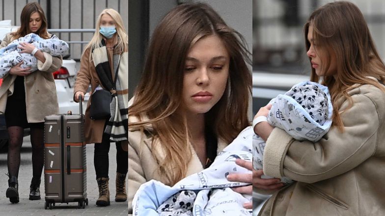 Smutna Joanna Opozda wychodzi ze szpitala 