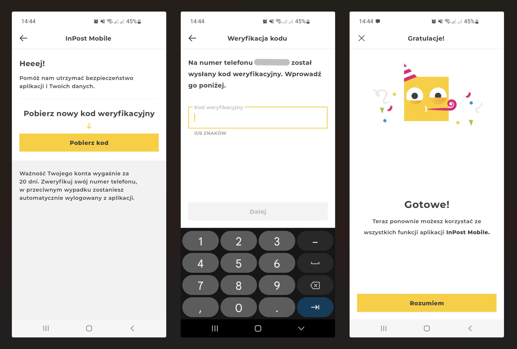 Weryfikacja konta w aplikacji InPost Mobile - 3 główne etapy